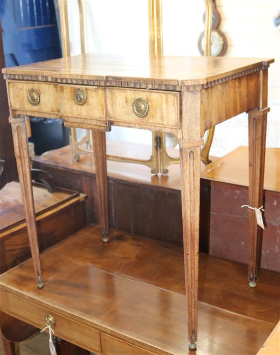 A late 18th century Dutch mahogany side table W.70cm